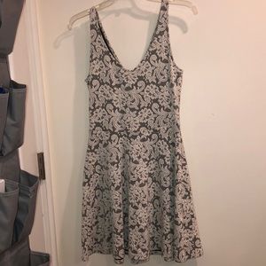 Mini white and black floral dress